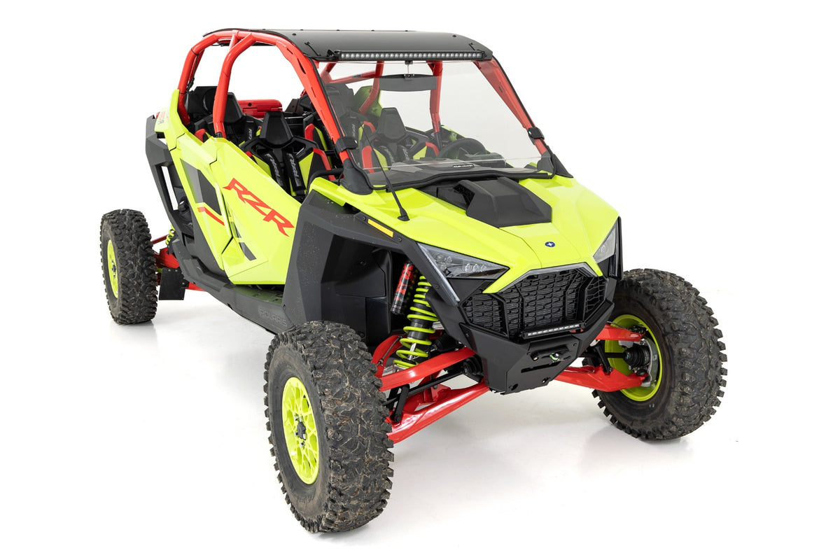 LED Light | Winch Mount | Front | 10" Black Slimline | Polaris RZR Pro R