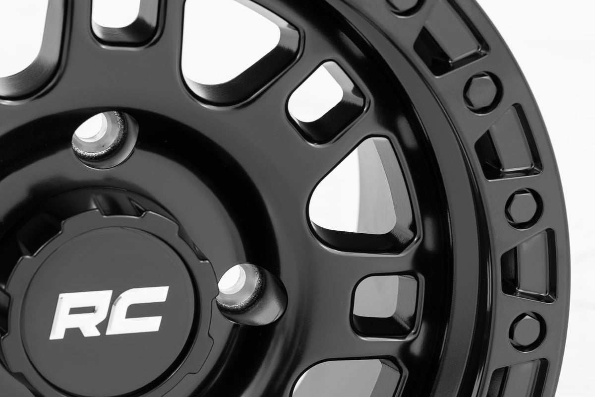 Rough Country 82 Series Wheel | UTV | Semi Gloss Black | 15x7 | 5x4.5 | +10mm