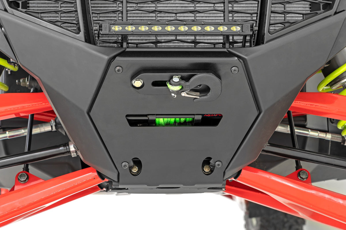 LED Light | Winch Mount | Front | 10" Black Slimline | Polaris RZR Pro R