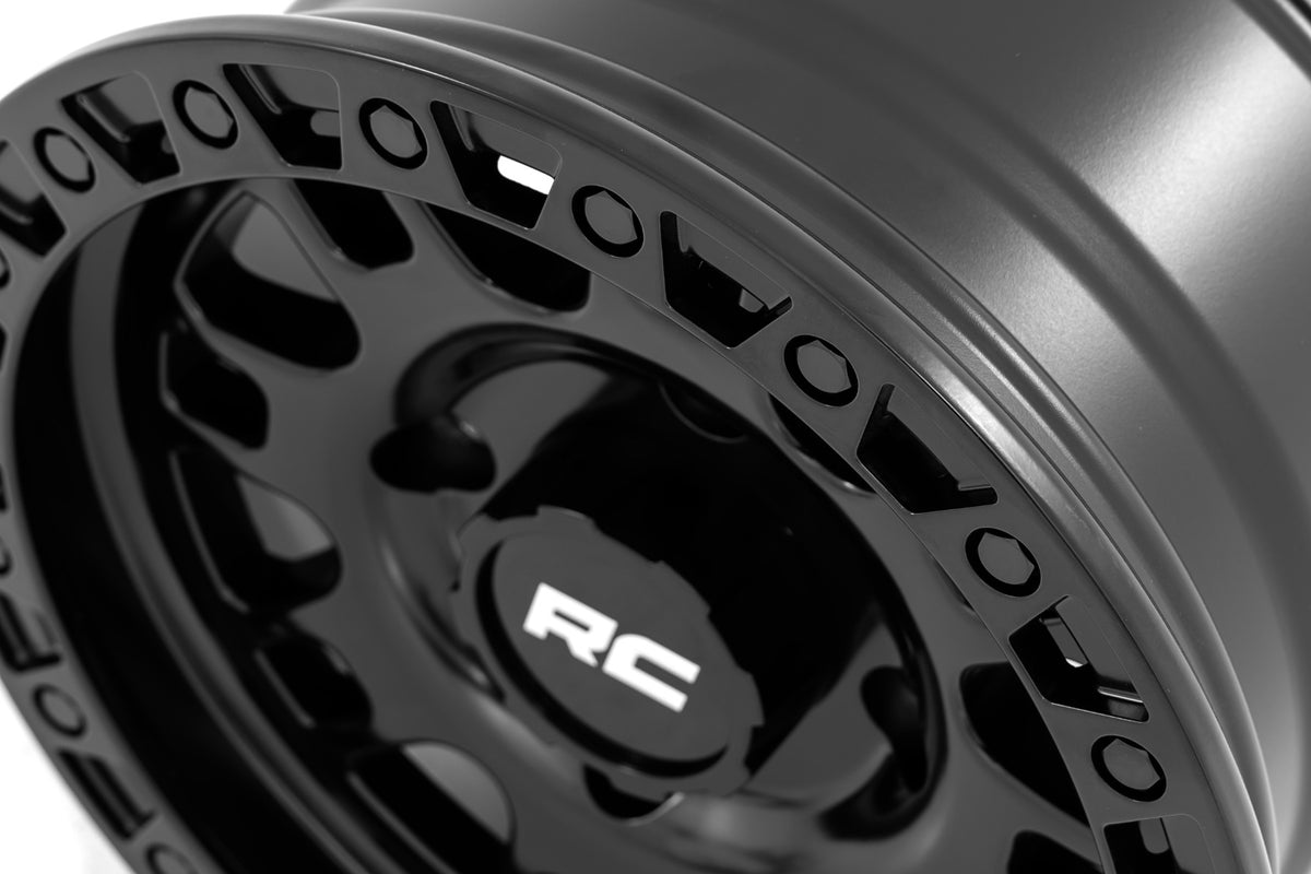Rough Country 82 Series Wheel | UTV | Semi Gloss Black | 15x7 | 5x4.5 | +10mm