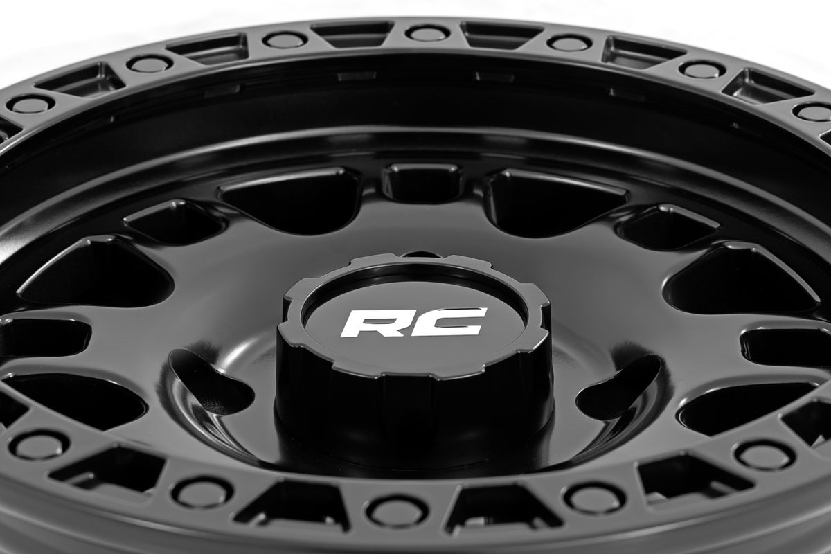 Rough Country 82 Series Wheel | UTV | Semi Gloss Black | 15x7 | 4x110 | +10mm