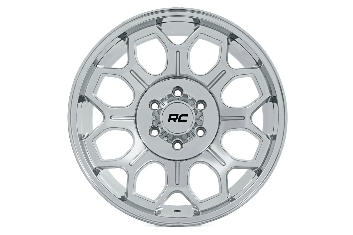 Rough Country 77 Series Wheel | One-Piece | Chrome | 20x9 | 6x135 | +18mm
