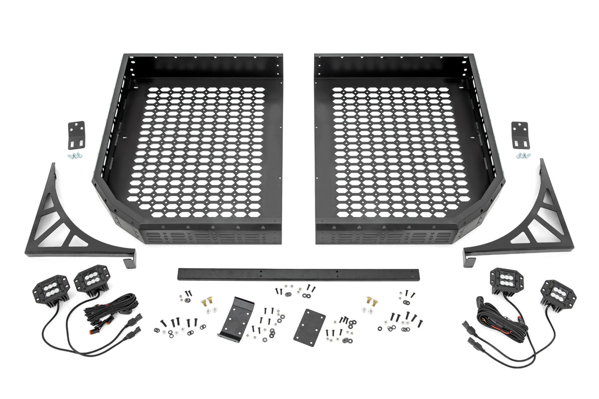 Cargo Rack | Dual 2" Black LED Pairs | Flush Mount | CFMOTO UFORCE 1000